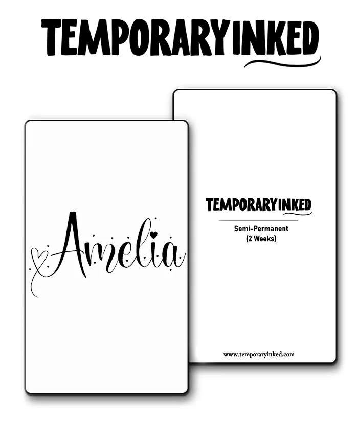 Amelia Name Tattoo