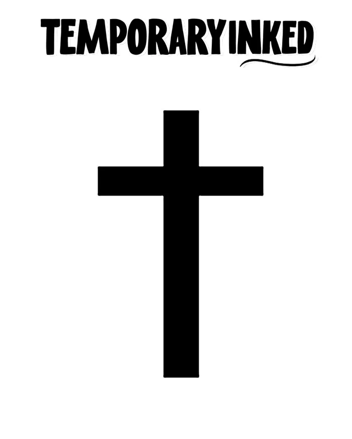 Black Cross Medium Tattoo - Image 2