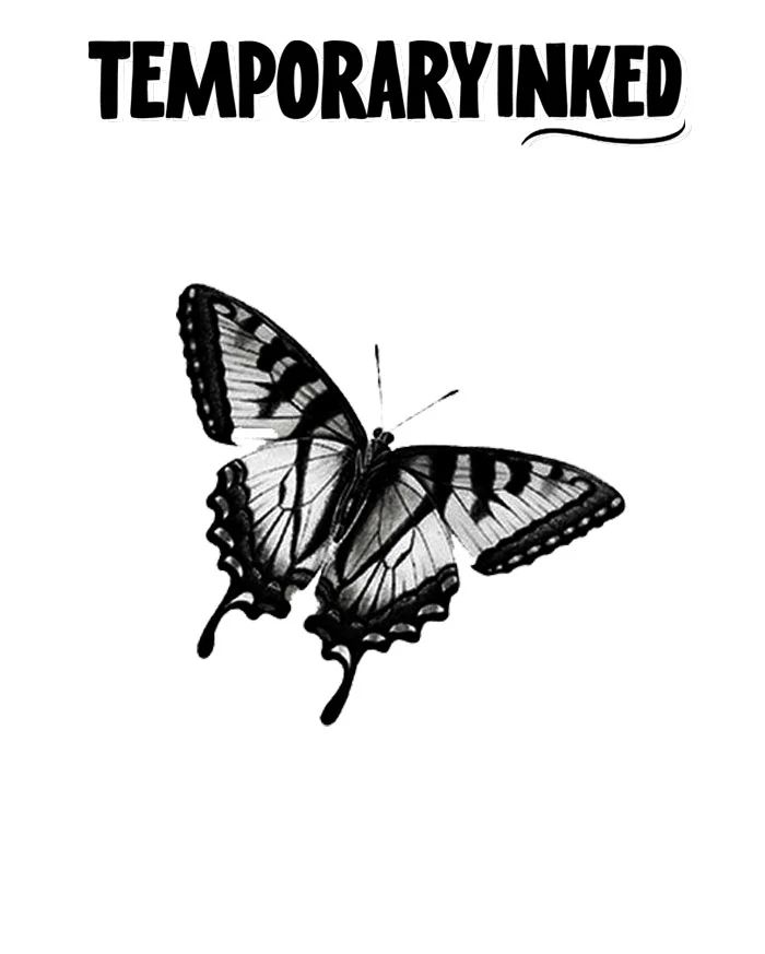 Black Veil Butterfly Tattoo