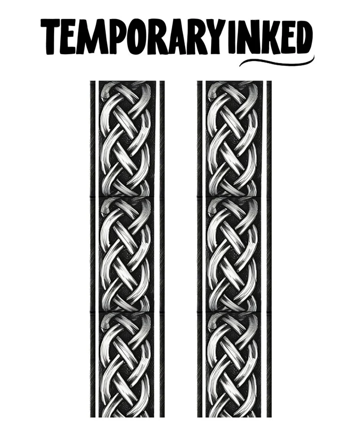 2x Crossed Forearm Armband Tattoos