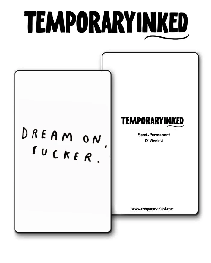 Dream On Sucker Tattoo