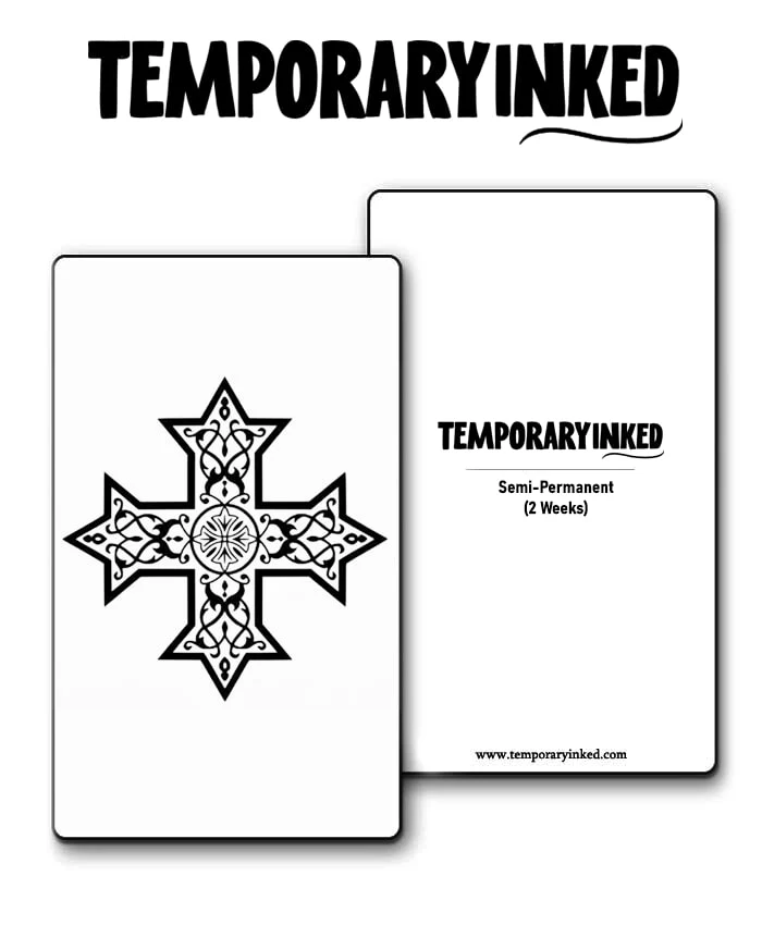 Eternal Weave Cross Medium Tattoo