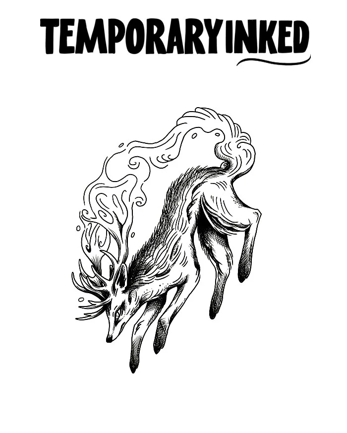 Ethereal Deer Tattoo