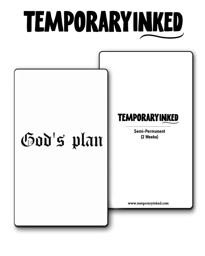 God's Plan Tattoo