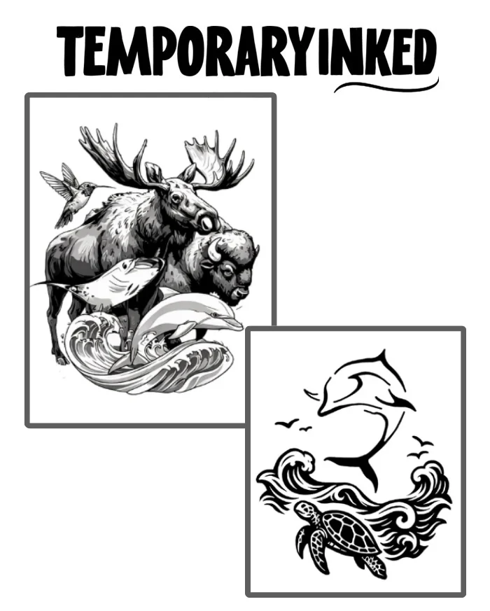 Land • Sea • Sky Wildlife Tattoo Pack
