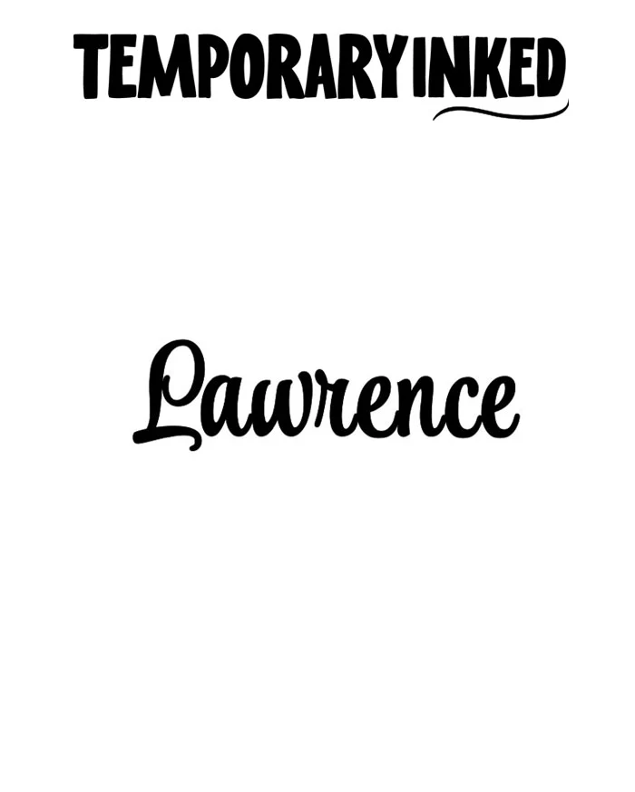 Lawrence Text Tattoo