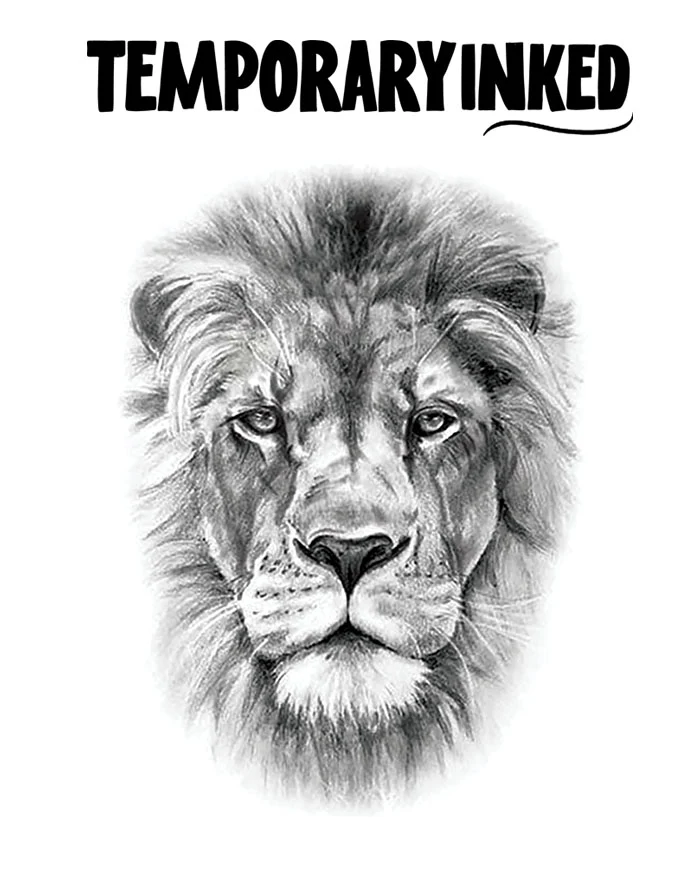 Lions Portrait Sketch Tattoo