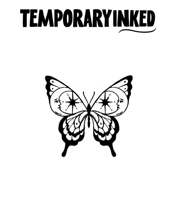Lunar Butterfly Tattoo