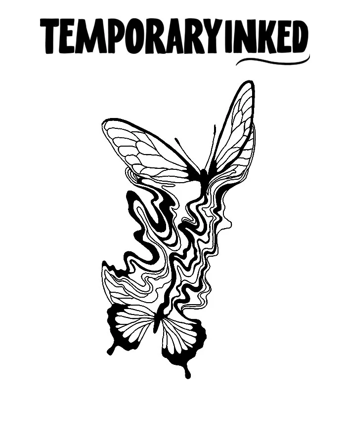 Melted Wings Tattoo