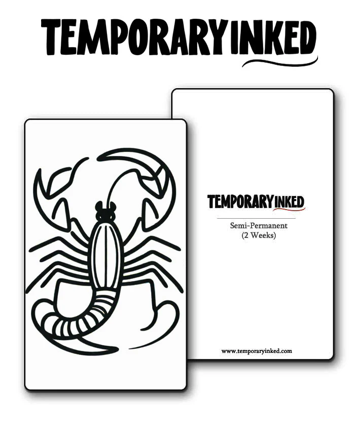 Minimal Scorpion Tattoo