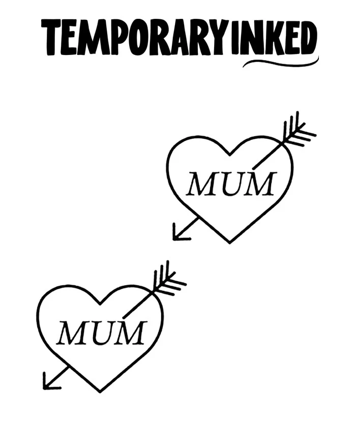 Mum & Heart Tattoo