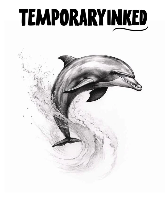 Oceanwave Dolphin Tattoo