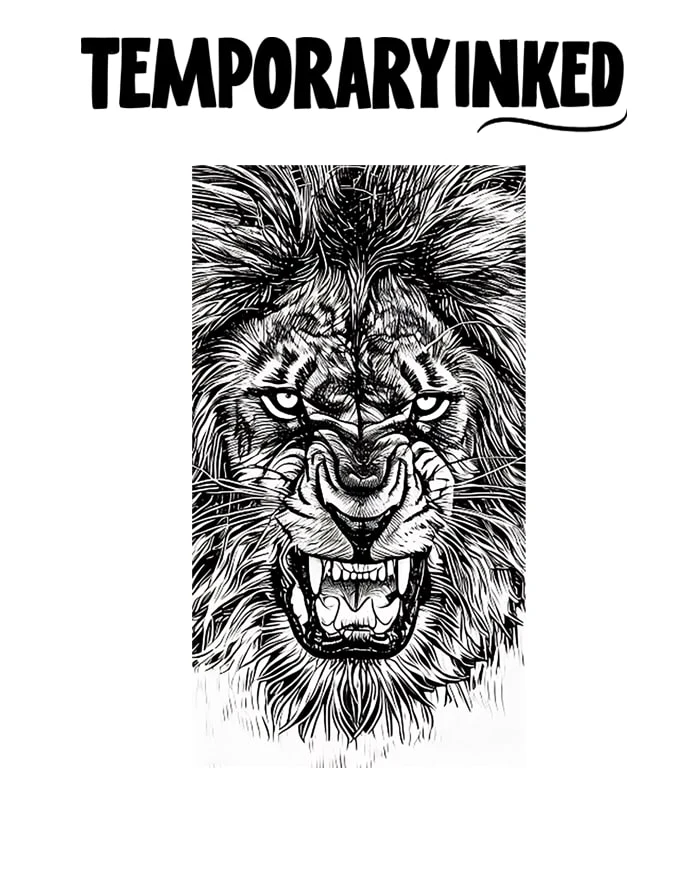 Realism Lion XL Tattoo