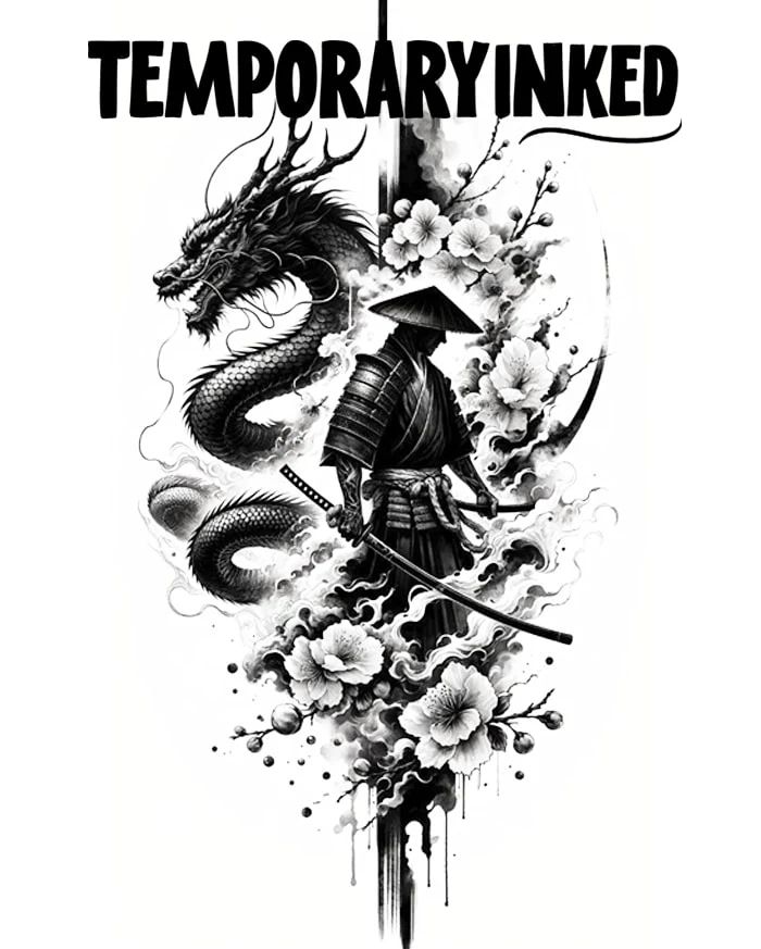 Samurai and Dragon Tattoo