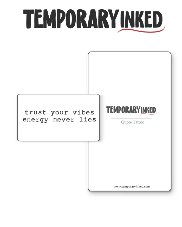 Trust your vibes, Energy never lies Tattoo - Image 2