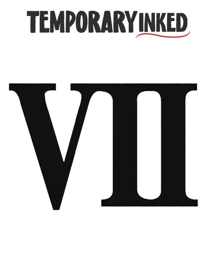 VII Roman Number Tattoo