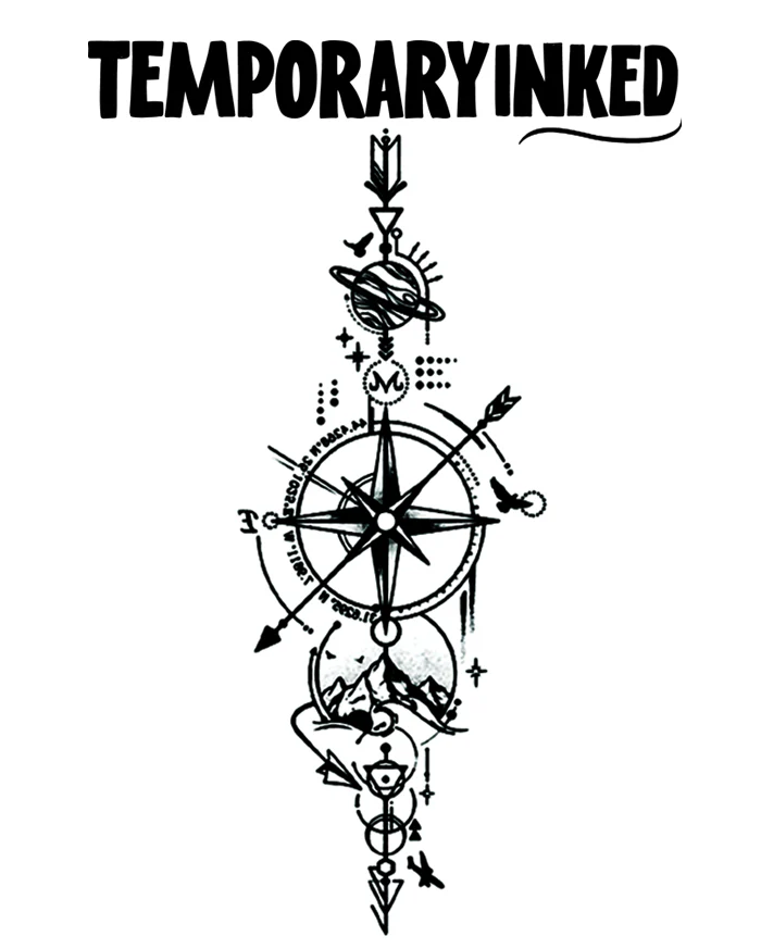 Wanderer’s Compass Tattoo - Image 2