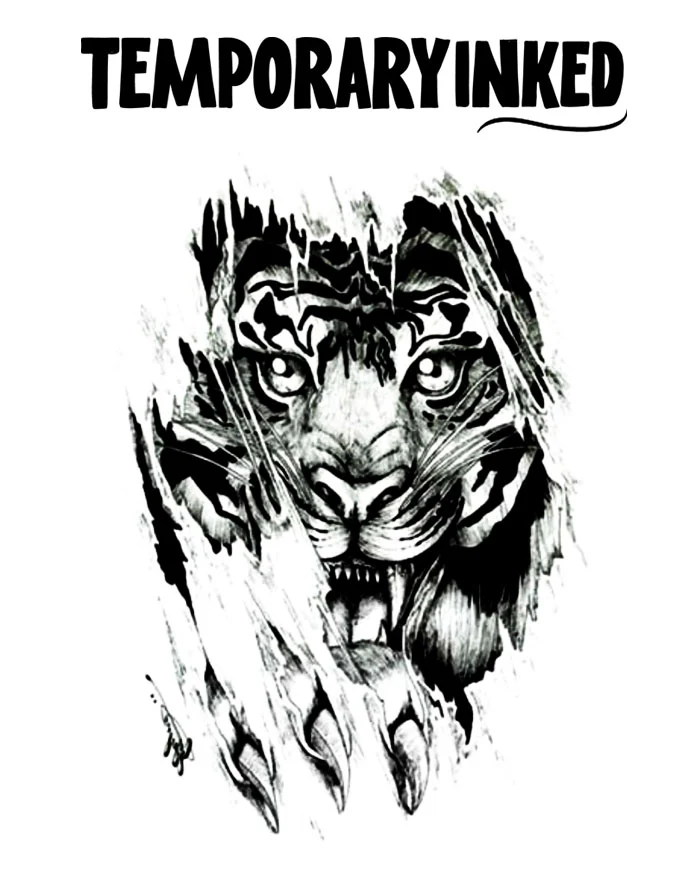 Tiger Slash XL Tattoo