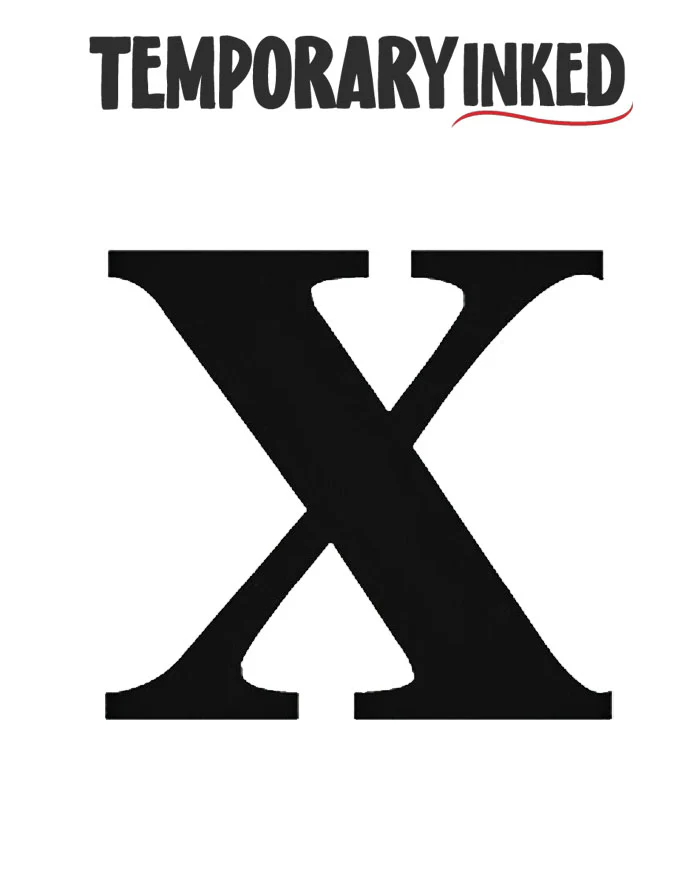 X Roman Number Tattoo